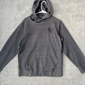 Tapout Hoodie Mens Small Gray‎ Pullover Sweatshirt Logo Print Performance MMA
